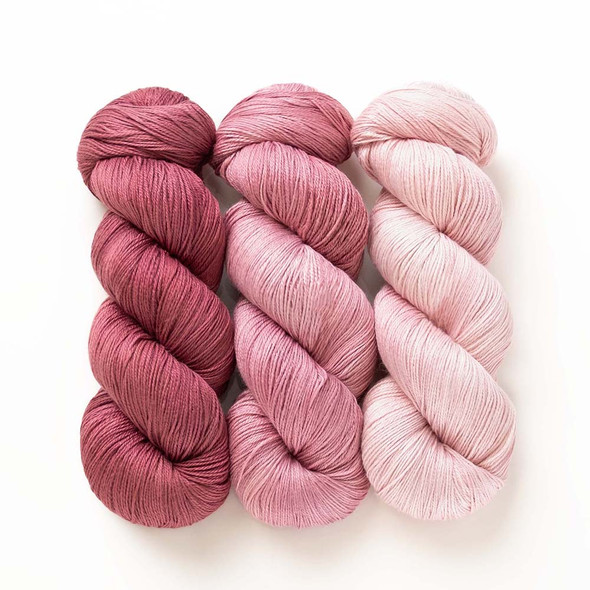 Brick Rose Hues 'YAK SILK' FINGERING KIT