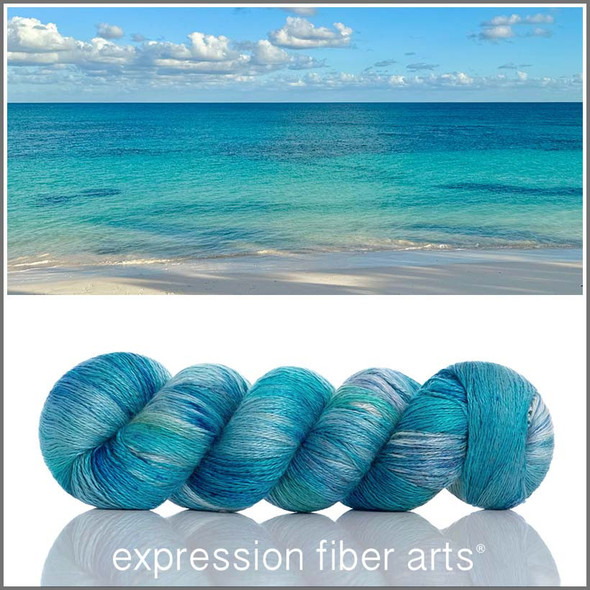 Caledonia Blue 'YAK SILK' LACE