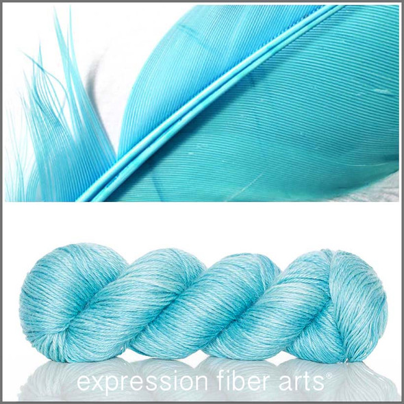 Pre-Order Feather Blue 'ALPACA SILK' DK