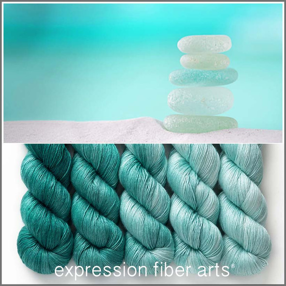 Sea Glass Hues 'PEARLESCENT' FINGERING KIT