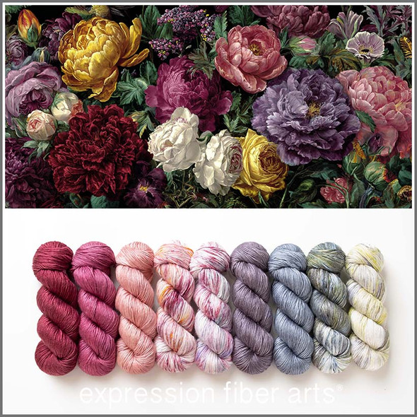 Pre-Order Secret Language of Flowers Hues 'PEARLESCENT' WORSTED FULL-SIZE KIT