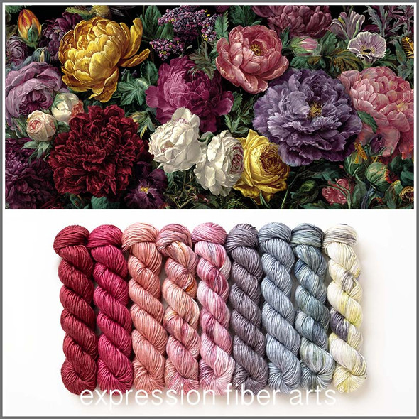 Secret Language of Flowers Hues 'PEARLESCENT' WORSTED MINI KIT